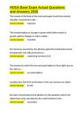 HOSA Bowl Exam Actual Questions and Answers 2026&period;docx