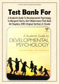 Test Bank For A Student's Guide To Developmental Psychology&comma; 1e Margaret Harris&comma; Gert Westermann &lpar;Test Bank All Chapters&comma; 100&percnt; Original Verified&comma; A&plus; Grade&rpar; 