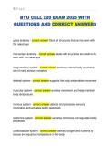 BYU CELL 220 EXAM 2026 WITH  QUESTIONS AND CORRECT ANSWERS