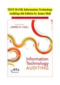 Information Technology Auditing &ndash; 4th Edition by James Hall&comma; Chapters 1&ndash;12 Complete Test Bank with Accurate Answers