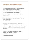 IPC Exam 1 questions with answers