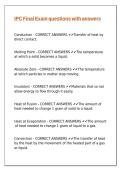 IPC Final Exam questions with answers