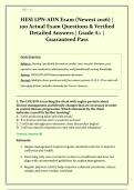 HESI LPN-ADN Exam &lpar;Newest 2026&rpar; &vert; 100 Actual Exam Questions & Verified Detailed Answers &vert; Grade A&plus; &vert; Guaranteed Pass