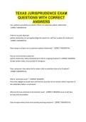 TEXAS JURISPRUDENCE  EXAM  QUESTIONS WITH CORRECT DETAILRD  ANSWERS RATED A&plus; LATEST  UPDATE 