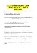 TEXAS JURISPRUDENCE EXAM QUESTIONS WITH CORRECT RESPONSE