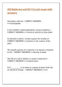 202 Batteries and DC Circuits exam with answers