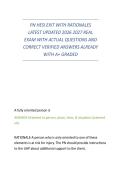 PN HESI EXIT WITH RATIONALES LATEST UPDATED 2026 2027 REAL EXAM WITH ACTUAL QUESTIONS AND CORRECT VERIFIED ANSWERS ALREADY WITH A&plus; GRADED