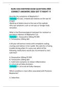 NURS 5433 MIDTERM EXAM QUESTIONS AND CORRECT ANSWERS 2026 GET IT RIGHT &excl;&excl;&excl;