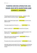 PUMPER DRIVER OPERATOR CDC  EXAM 2026 WITH QUESTIONS AND  CORRECT ANSWERS 