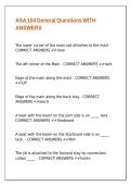 ASA 104 General Questions WITH ANSWERS