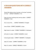ILTB EXAM QUESTIONS WITH CORRECT ANSWERS