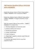 FMF Warfare Qualified Officer 105 EXAM WITH ANSWERS&period;