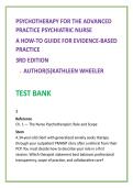 Psychotherapy for the Advanced Practice Psychiatric Nurse Nursing Test Bank 2026