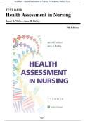 Test Bank - Health Assessment in Nursing 7th Edition &lpar;Weber&comma; 2022&rpar; Chapter 1-24 &vert; All Chapters with Answers and Rationales