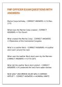 FMF OFFICER EXAM QUESTIONS WITH ANSWERS