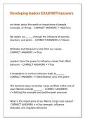 Developing leaders EXAM WITH answers