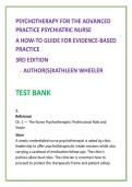 Psychotherapy Psychiatric Nurse Test Bank 2026 &vert; Wheeler Psychotherapy Study Guide