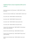 Nagelhout Pharm 2 Exam 3 Questions With Correct Answers