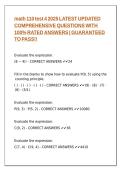 math 110 test 4 2025 LATEST UPDATED COMPREHENSIVE QUESTIONS WITH 100&percnt; RATED ANSWERS - GUARANTEED TO PASS&excl;&excl;
