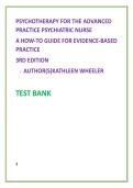 Psychotherapy Psychiatric Nurse Test Bank 2026 &vert; Wheeler Psychotherapy Study Guide
