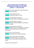 NACE FOUNDATIONS OF NURSING 2026 QUESTIONS WITH CORRECT&vert; 100&percnt; RATED CORRECT &excl;&excl; &vert; 100&percnt; SURE PASS