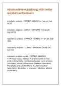 Advanced Pathophysiology HESI review questions with answers