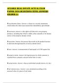 ACEABLE REAL ESTATE ACTUAL EXAM PAPER 2026 QUESTIONS WITH ANSWERS GRADED A&plus;