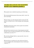 ACEABLE REAL ESTATE TEST QUESTIONS REVIEW 2026 VERIFIED GRADED A&plus;