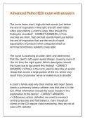 Advanced Patho HESI exam with answers&period;