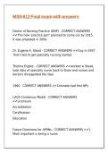 MSN 612 Final exam with answers