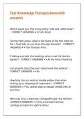 Taxi Knowledge Test questions with answers&period;