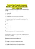Pearson Vue Property Insurance Practice Test with correct answers 100&percnt; 2025&sol;2026