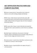 ASE CERTIFICATION PRACTICE PAPER 2026 COMPLETE SOLUTIONS