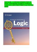 Test Bank &ndash; A Concise Introduction to Logic&comma; 14th Edition &vert; Verified Q&A &vert; ISBN 9780357798683 &vert; 2025&sol;2026