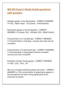 WX 201 Exam 1 Study Guide questions with answers