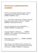 WX 201 Exam 1 QUESTIONS WITH ANSWERS