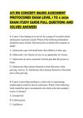 ATI RN CONCEPT-BASED ASSESSMENT PROTOCORED EXAM LEVEL 1 TO 4 2026 EXAM STUDY GUIDE FULL QUESTIONS AND SOLVED ANSWERS