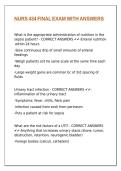 NURS 434 FINAL EXAM WITH ANSWERS