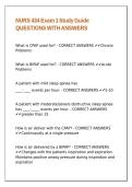 NURS 434 Exam 1 Study Guide QUESTIONS WITH ANSWERS