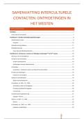 Volledige samenvatting geschiedenis van interculturele contacten&colon; ontmoetingen in het westen