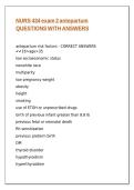 NURS 434 exam 2 antepartum QUESTIONS WITH ANSWERS
