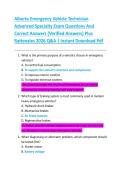 Alberta Emergency Vehicle Technician  Advanced Specialty Exam Questions And  Correct Answers &lpar;Verified Answers&rpar; Plus  Rationales 2026 Q&A &vert; Instant Download Pdf