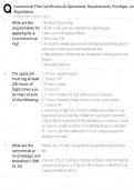 Commercial Pilot Certification &sol; Operations&comma; Privileges & Regulations &sol; FAA Part 61 & 135 &sol; Study Guide & Test Bank &sol; Score 100&percnt; &sol; 2025 Update