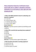 Heavy Equipment Operator Certification Exam Questions & Answers