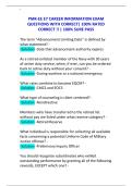 PMK-EE E7 CAREER INFORMATION EXAM QUESTIONS WITH CORRECT&vert; 100&percnt; RATED CORRECT &excl;&excl; &vert; 100&percnt; SURE PASS
