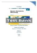 Test Bank for Basic Geriatric Nursing&comma; 8th Edition by Patricia A&period; Williams &vert; Complete Q&A