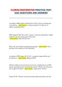 Florida Wastewater Practice Test 2026&comma; Florida DEP &lpar;FDEP&rpar; &ndash; Complete questions and answers for operator exam preparation