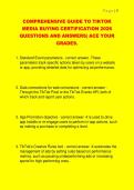 COMPREHENSIVE GUIDE TO TIKTOK  MEDIA BUYING CERTIFICATION 2026  QUESTIONS AND ANSWERS&vert; ACE YOUR  GRADES&period;