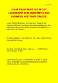FINAL EXAM SPMT 362 SPORT  LEADERSHIP 2026 QUESTIONS AND  ANSWERS&vert; ACE YOUR GRADES&period; 