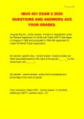 IBUS 401 EXAM 2 2026  QUESTIONS AND ANSWERS&vert; ACE  YOUR GRADES&period; 